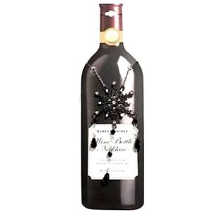 Beautiful Wine Bottle Jeweled Necklace/Decoration NEW